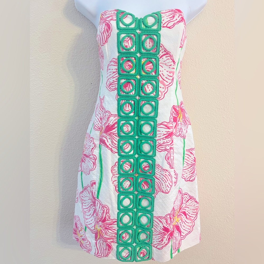 COPY - NWT Lilly Pulitzer Size 6 resort clover cup strapless dress